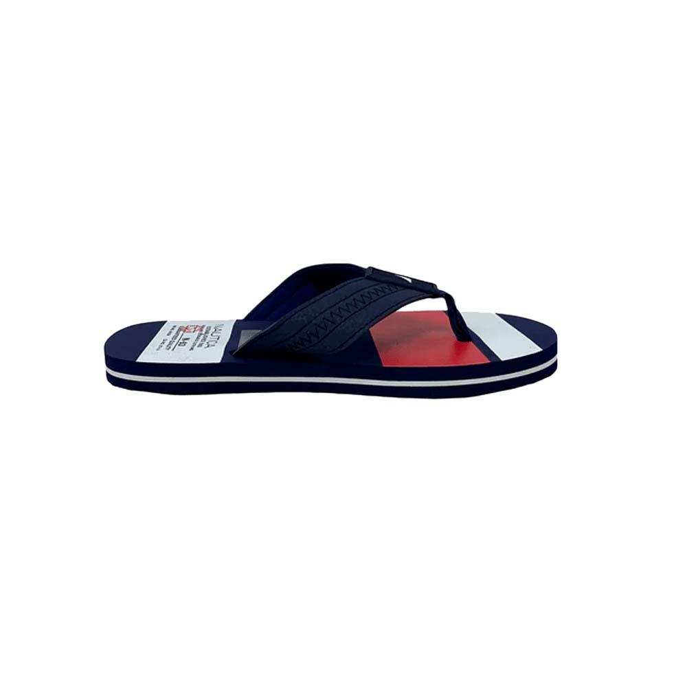 Chancletas Nautica Alto Royal de Hombre Color Rojo/Blanco/Azul