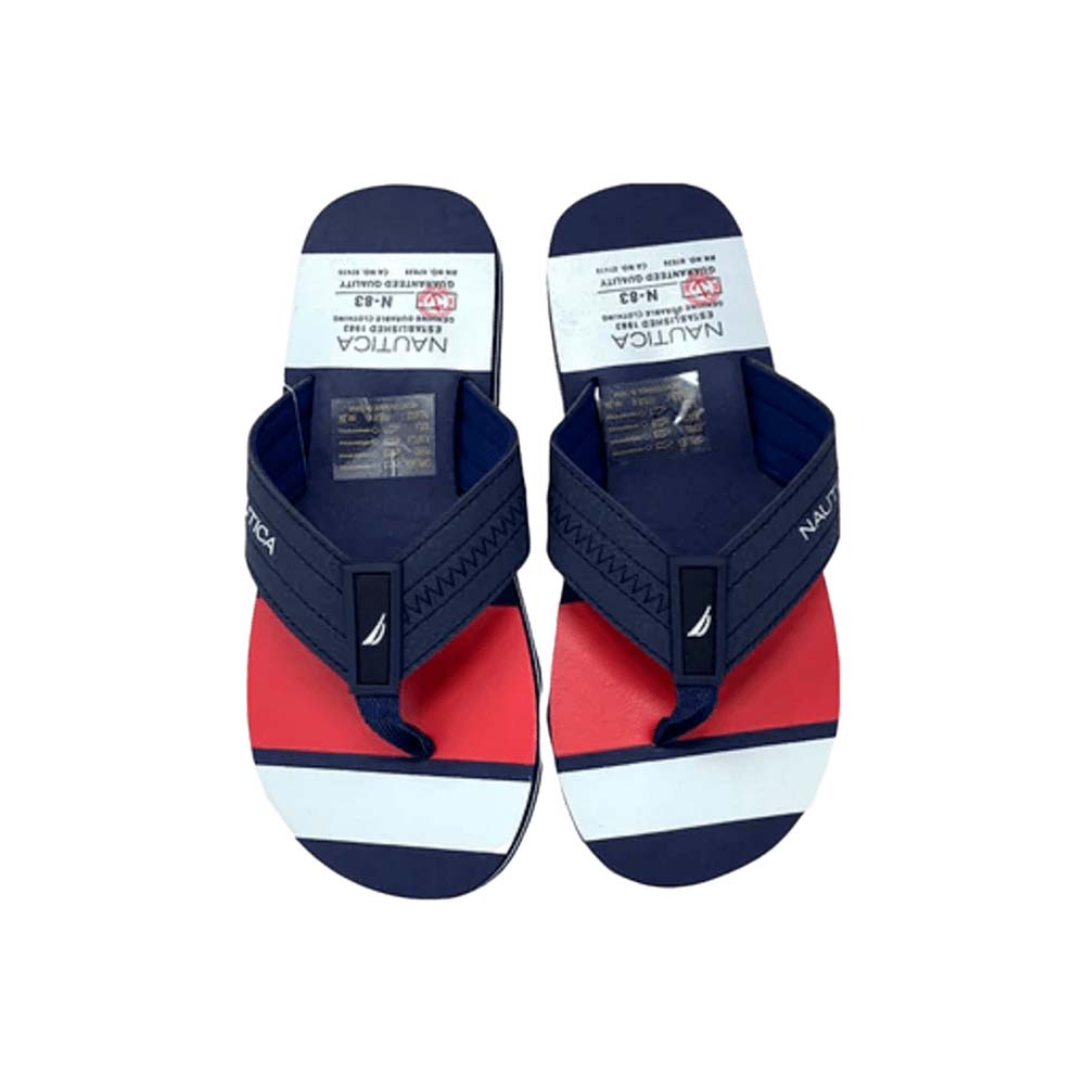 Chancletas Nautica Alto Royal de Hombre Color Rojo/Blanco/Azul