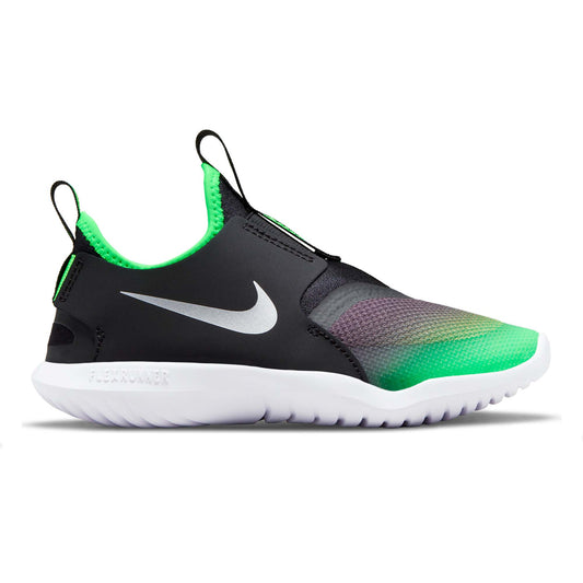 Zapatilla Nike Flex Runner de niño color Negro con Verde
